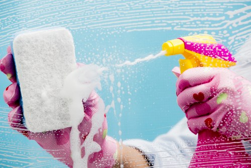 Professional cleaners preparing a deep clean in Nottinghill