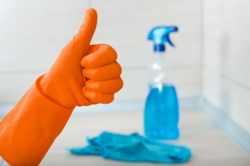 Professional patio washing equipment used on paving