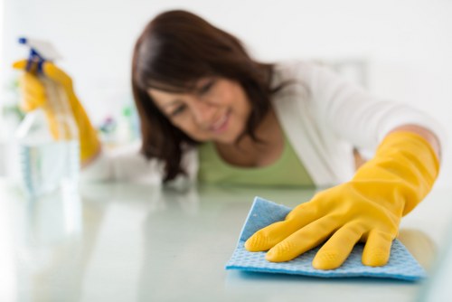 Local commercial cleaning team preparing a Notting Hill workspace