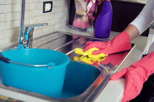 Safe and careful carpet cleaning process in a home