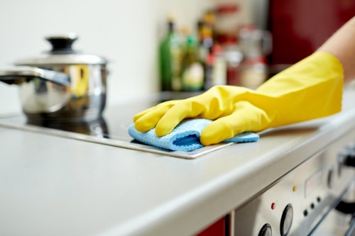 Careful stain treatment on a carpet in a Nottinghill property