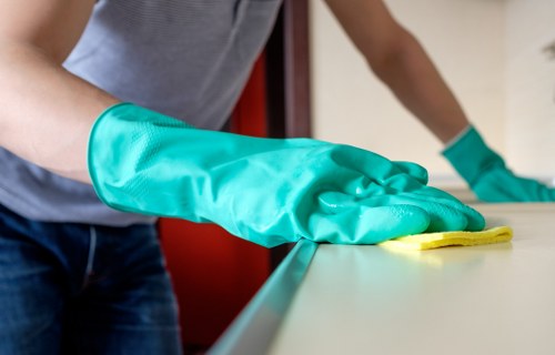 Targeted treatment for upholstery stains in a local property